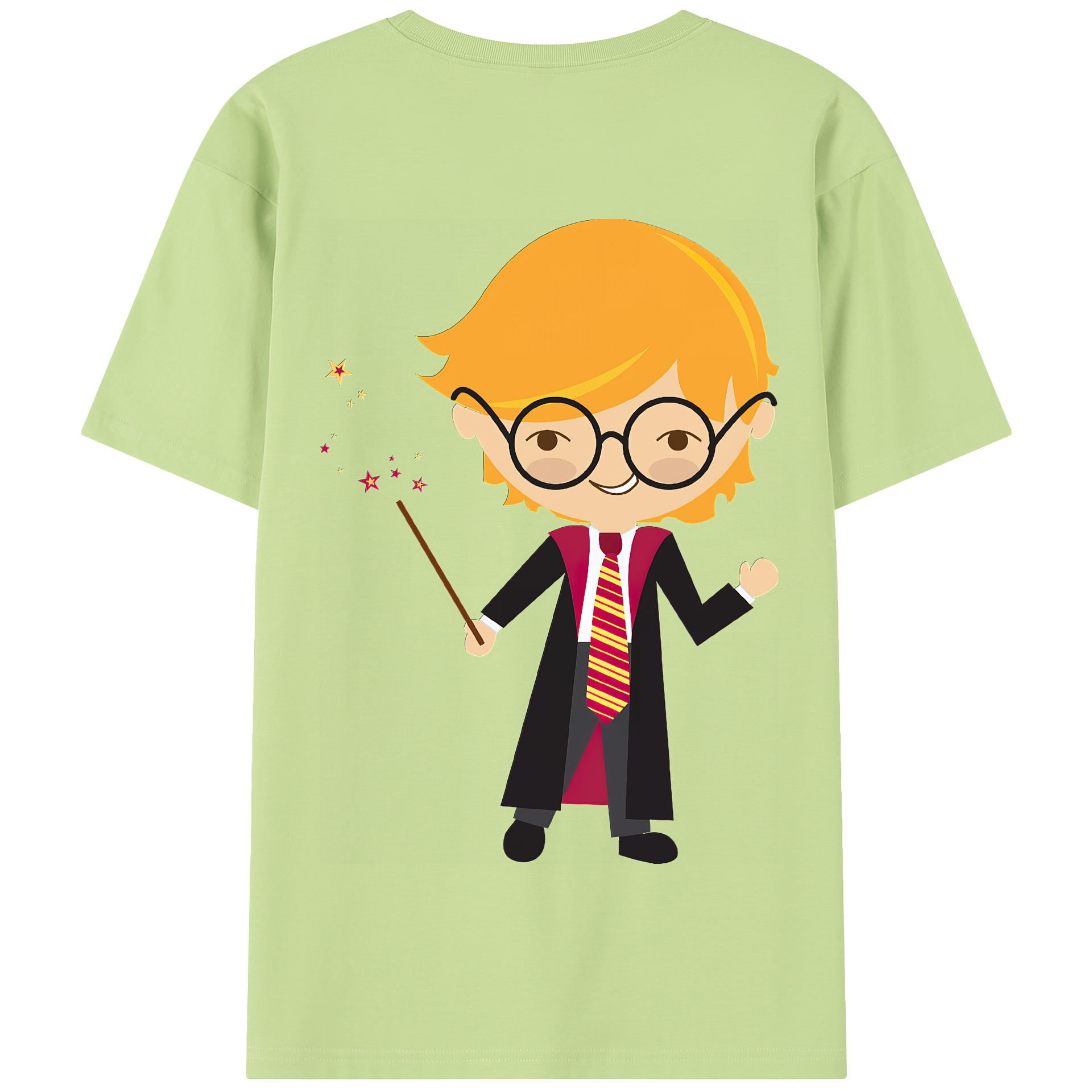 （画像用） Harry Potter ハリー・ポッターシリーズ 綿100％半袖Tシャツ（背面プリント）